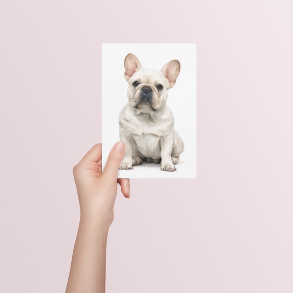 Watercolor French Bulldog Pet Portrait Wall Art Print Poster Unframed - Cute Dog - Picture 5 of 6